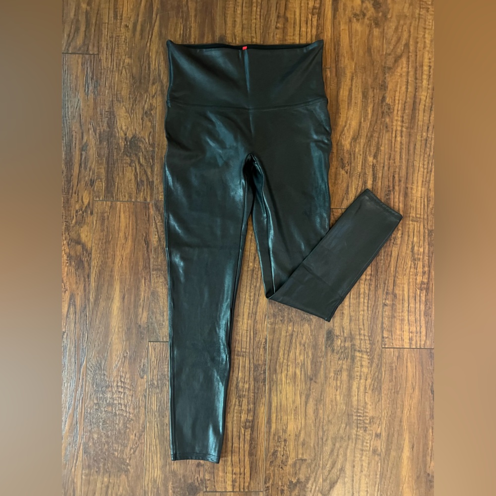 SPANX Faux Leather Black Leggings